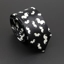 Classic Musical Notes Printed Tie Silky Narrow Neckties Slim Smooth Piano Guitar Necktie Simple Elegant Trendy Unisex Ties Gift