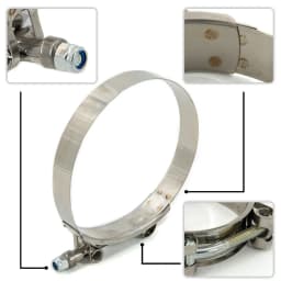 1 Pc 2.0" 2.25" 2.5" 2.75" 3.0" 3.25" 3.5" 4.0" T-Bolt Exhaust Clamp Intake Turbo Exhaust Intercooler Silicone Coupler