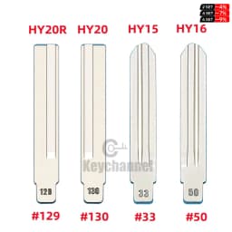 10pcs 129#130# 33# 50# Car Key Blade KD Key Blank HY20 HY20R HY15 HY16 Blade for Hyundai Kia for Xhorse KD KEYDIY Remote