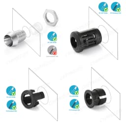3mm 5mm 8mm 10mm LED Holder Socket Clip Bezel Light Emitting Diode Lamp Base Cover Metal Chrome Plastic Display Blub Cup Case