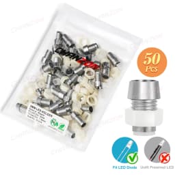3mm 5mm 8mm 10mm LED Holder Socket Clip Bezel Light Emitting Diode Lamp Base Cover Metal Chrome Plastic Display Blub Cup Case