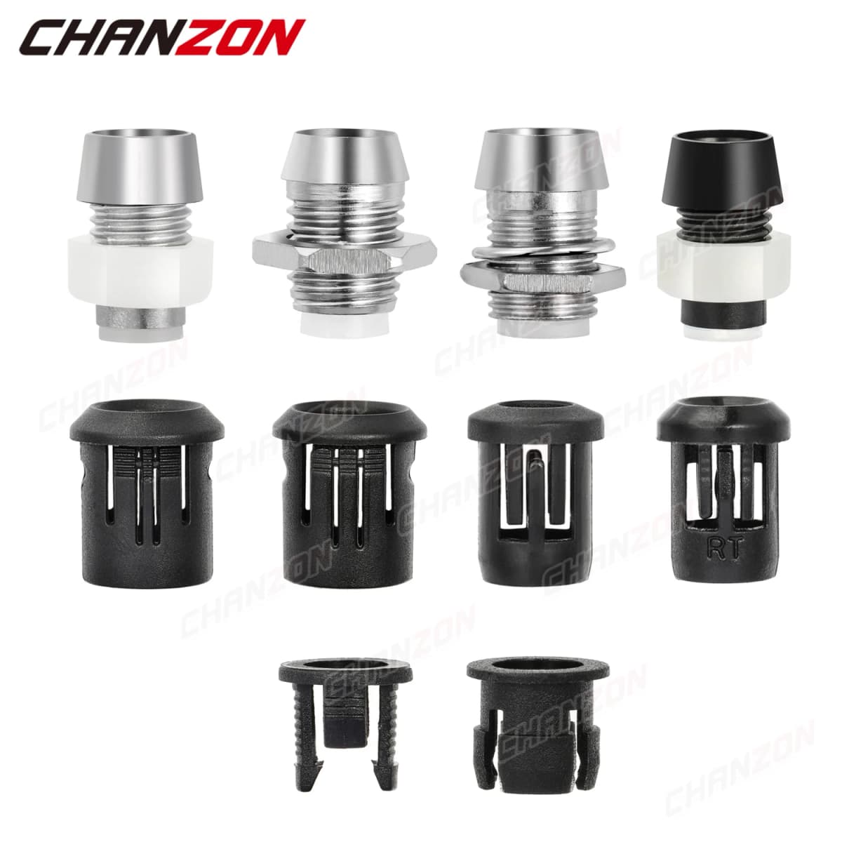 3mm 5mm 8mm 10mm LED Holder Socket Clip Bezel Light Emitting Diode Lamp Base Cover Metal Chrome Plastic Display Blub Cup Case
