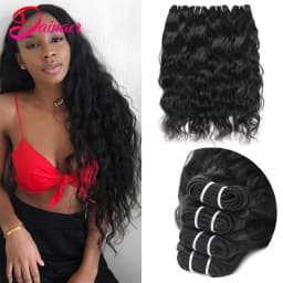Natural Wave Human Hair Bundles 4 PCS Can Be Dyed Indian Virgin Human Hair Extensions 12-30 Inche Free Shipping Bundle Deals