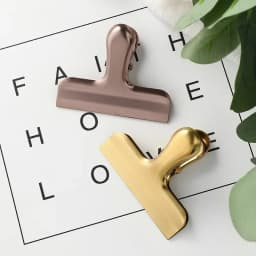Beautiful Spring Clips Luxurious Rose Gold Metal Clip Paper Organizer Student Teacher Stationery