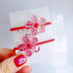 2PCS Cartoon Shiny Transparent Bear Cute Kids Elastic Hair Bands Children Hair Ties Girls Hair Accessories Baby Headdress