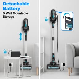INSE V70 12kPa Powerful Lightweight Vacuum Cleaner up to 45 Mins Runtime, for Home Hard Floor Carpet Pet Hair, Blue