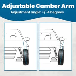 2-Piece Adjustable Control Camber Arm Kit for Mini Cooper R50 R52 R53 R56 R57 Rear Lower Set