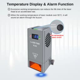 LASER TREE 40W Laser Module with Air Assist 8pcs Diodes 450nm TTL Blue Light Laser Head for Laser Engraver Cutter Tools