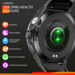 EIGIIS Smart Watch 3ATM Waterproof 1.53" KT76 Men Sport With Compass And LED Flashlight Heart Rate Sleep Analysis Bluetooth Call