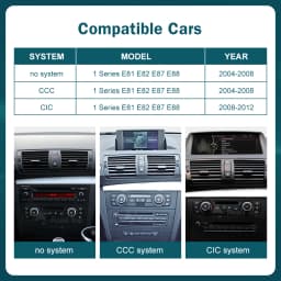RoadTop 10.25'' 12.3'' Wireless CarPlay Android Auto For BMW Series 1 E81 E82 E87 E88 CCC CIC System Multimedia Display Screen