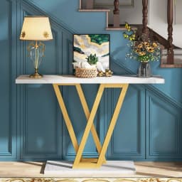 Tribesigns 43 Inch Console Table Industrial Entryway Hallway Table Living Room Furniture