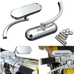 Motorcycle Rearview Mirror Square Oval Side Mirror For Harley Touring Electra Glide Dyna Fatboy Softail Breakout Sportster