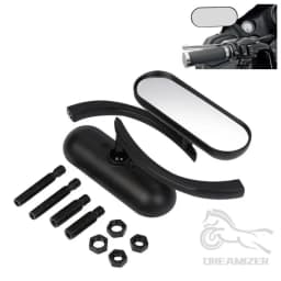 Motorcycle Rearview Mirror Square Oval Side Mirror For Harley Touring Electra Glide Dyna Fatboy Softail Breakout Sportster