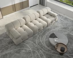 104" Minimalist Modular Sectional Sofas Modern Velvet Convertible Couches 3 Seats Living Room Sofa Sets for Office Apartment