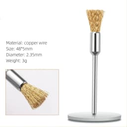 1pc Nail Drill Bit Cleaning Brush Portable Electric Manicure Drills Copper Wire Drill Brusher Cleaner DIY Nail Art Accessories