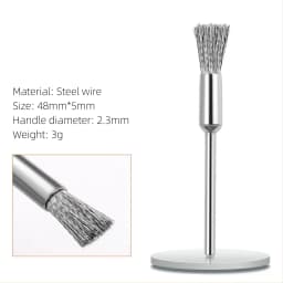 1pc Nail Drill Bit Cleaning Brush Portable Electric Manicure Drills Copper Wire Drill Brusher Cleaner DIY Nail Art Accessories