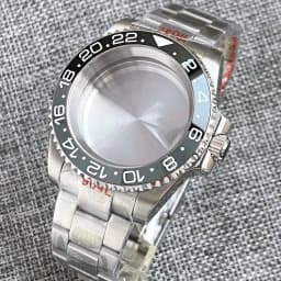 20ATM Dive Case 40mm Fit NH35 NH36 NH34 GMT ETA 2824 PT5000 Steel Watch Case Jubilee Bracelet Sapphire Glass Slide Buckle