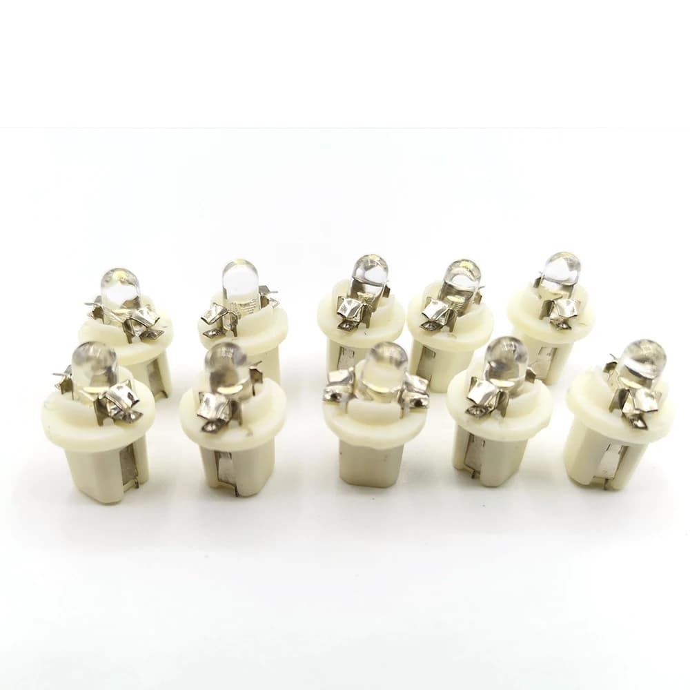 10Pcs/lot Multi Color T5 B8.5D SMD LED Car Light Automobiles Light-emitting Diode Instrument Dashboard Light Bulbs B8.5 DC 12V