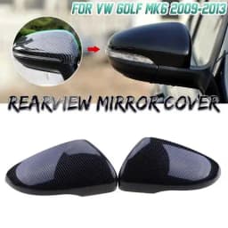For VW GOLF 6 MK6 GTI R GTD 2009-2013 Touran Black/Carbon Side Wing Rearview Mirror Cover Cap Accessories 5K0857537,5K0857538