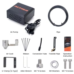 ACMER C4 Air Pump 30L/min Air Airflow Assist Kit Remove Smoke Dust Adjustable Air Assist System for Laser Engraving Machine