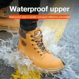 High-top PU anti-smash anti-puncture breathable safety shoes
