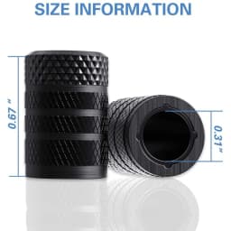8PCS Tire Wheel Caps Metal Tyre Air Stem Dust Nipple Caps with Plastic Liner Corrosion Resistant Leak-Proof Cars and Motorcycles