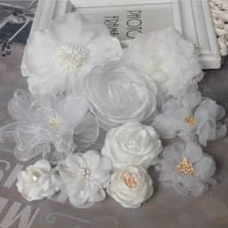 10Pcs/Set Mix Fabric Flowers Simulation Flower Head Decoration Flowers For DIY Accessories