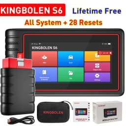 Lifetime Free Update Newest KINGBOLEN S6 CAN FD All System Car Diagnostic Tools Auto OBD Scanner Bluetooth 28 Resets Auto Vin