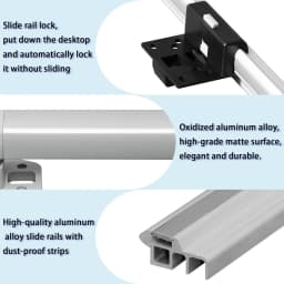 Adjustable Table Leg Kit, 20-30 Inch Folding Telescopic Legs with 2 Piece Slide Rails for RV Camper Yacht Travel Trailer