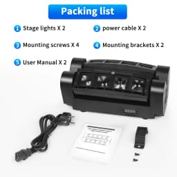 U'King 2PCS Mini LED Spider Light 8x10W RGBW Beam Moving Head Light DMX512 Stage Lighting Effect For DJ Disco Party Bar Wedding