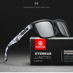 KDEAM 2022 Square Men's Polarized Sunglasses Outdoors Lifestyle Coating Sun Glasses New Matching Colors With Box