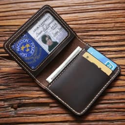Retro Crazy Horse Leather Cards Cases Mens Cowhide Credit Card Holder Wallet Handmade Ultra-thin Slim Drivers License ID Cover
