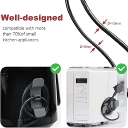Cord Wrapper Cable Holder Clip Clamp Cord Organizer Cables Storage For Kitchen Appliances Mixer Blender Coffee Maker Air Fryer