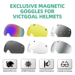 VICTGOAL Cycling Helmet Photochromic Lens Magnetic Lenses Bicycle Eye Polarized Goggles Sports Glasses MTB Road Bike Accessories