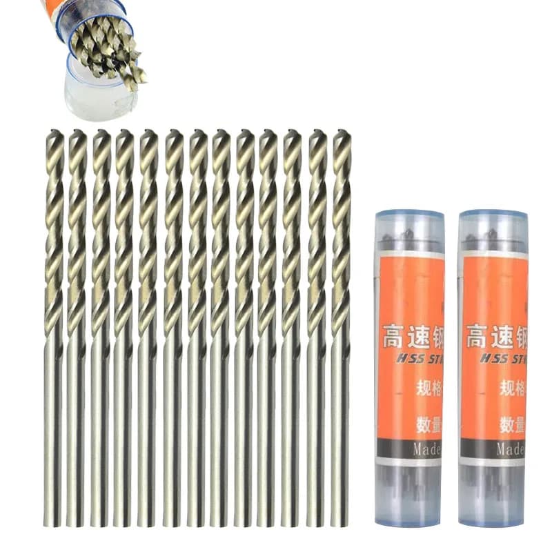 10Pcs/box 0.5-3.2mm HSS Twist Drill Bits Micro Straight Shank High Speed Steel Hand Electric Drill Bit for Dremel Rotary Tool