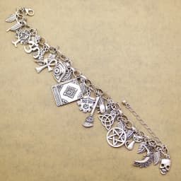 Vintage Bracelet Catholic Religious Church Medals Saints PRAY FOR Cross Pendant Chain Women Bangle Silver Plated Jewelry Gifts