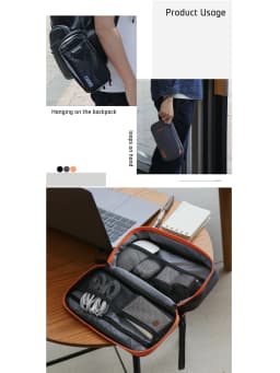 Portable Electronic Accessories Travel case,Cable Organizer Bag Gadget Carry Bag for iPad,Cables,Power,USB Flash Drive, Charger