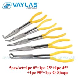 11 Inch Straight Tip 25 45 90 Degree Bent O Shape Multi-functional Needle Nose Plier Mechanics Hand Tools