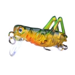Fishing Lure 35mm 3g Grasshopper Insect Bait Flying Lure Hard Bait Realistic Artificial Bait Bass With 10 # Hooks Fishing Bait