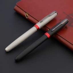 Luxury JINHAO 75 Fountain Pen Checkered Grab Ash Feather Arrow Tungsten Steel Black Nib Classic Ink Office School Supplies Pen