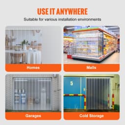 SucceBuy 50/100/150ft PVC Strip Curtain 8"/12" Clear Smooth Plastic Door Strips Curtain Bulk Roll for Warehouses Factories