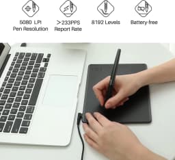 HUION HS64 6x4 Inches Graphic Drawing Tablets Phone Tablet Painting Tools with Battery-Free Stylus for Android Windows and MacOS