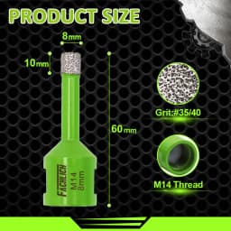 FACHLICH 1/2pcs Drilling Bits Core Bit Dia6-150mm Ceramic Tile Granite Marble Stone M14 Thread Dry Drilling Cutter Hole Saw