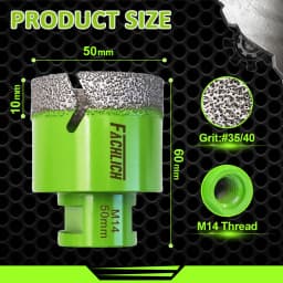 FACHLICH 1/2pcs Drilling Bits Core Bit Dia6-150mm Ceramic Tile Granite Marble Stone M14 Thread Dry Drilling Cutter Hole Saw