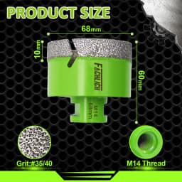 FACHLICH 1/2pcs Drilling Bits Core Bit Dia6-150mm Ceramic Tile Granite Marble Stone M14 Thread Dry Drilling Cutter Hole Saw