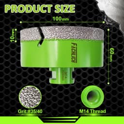 FACHLICH 1/2pcs Drilling Bits Core Bit Dia6-150mm Ceramic Tile Granite Marble Stone M14 Thread Dry Drilling Cutter Hole Saw