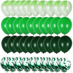 40pcs Retro Dark Green Balloons Set Confetti Balloon Jungle Safari Animal Birthday Party Decorations Kids Boy Baby Shower Favors