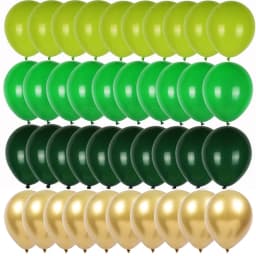 40pcs Retro Dark Green Balloons Set Confetti Balloon Jungle Safari Animal Birthday Party Decorations Kids Boy Baby Shower Favors