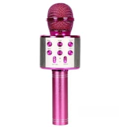 Wireless Bluetooth Karaoke Microphone , Karaoke Mic Speaker With Adjustable Remix FM Radio for Kids Girls Boys Teens Birthday