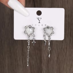 New Sweet Cool Wind Love Tassel Star Earrings Women Design Senior Sense of Fashion Personality Earring Party Jewelry Gifts 2023